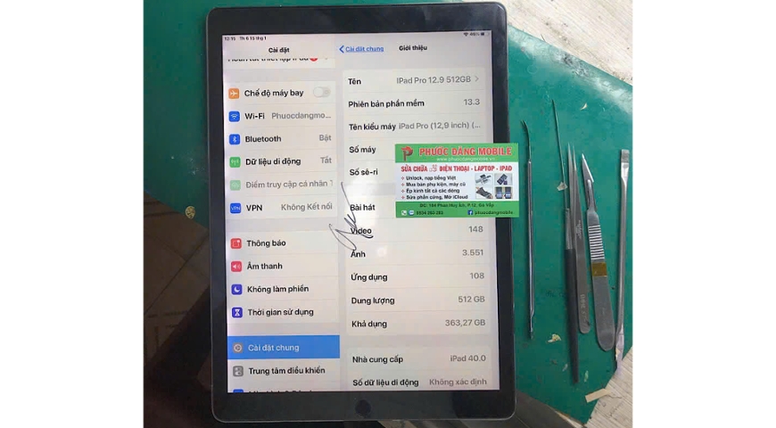 IPad pro 12.9 lỗi phản quang